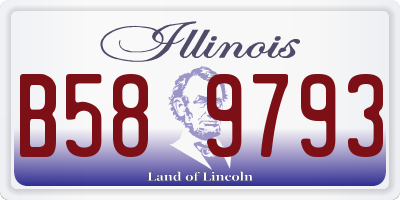 IL license plate B589793