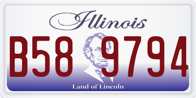 IL license plate B589794