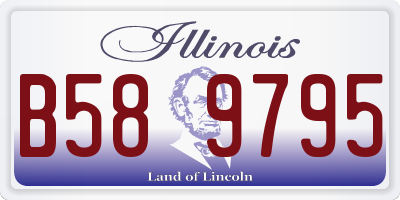 IL license plate B589795