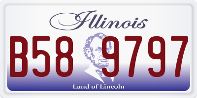 IL license plate B589797