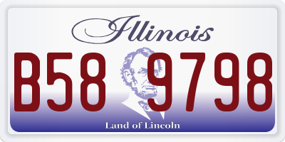 IL license plate B589798