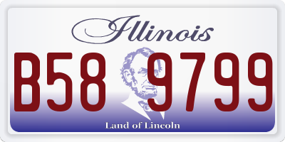 IL license plate B589799