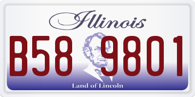IL license plate B589801