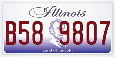 IL license plate B589807