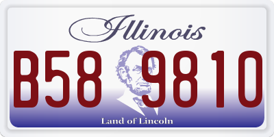 IL license plate B589810