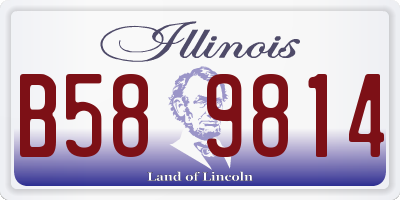 IL license plate B589814