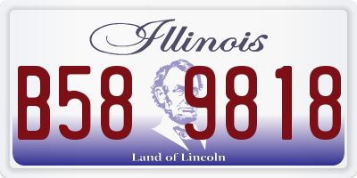 IL license plate B589818