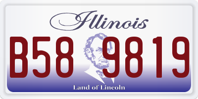 IL license plate B589819