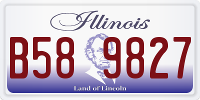 IL license plate B589827