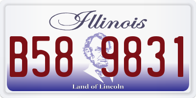 IL license plate B589831