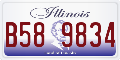 IL license plate B589834
