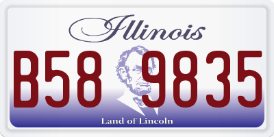IL license plate B589835