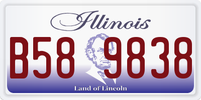 IL license plate B589838