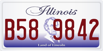 IL license plate B589842