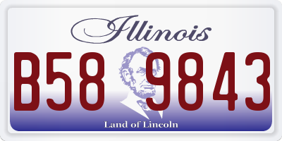 IL license plate B589843