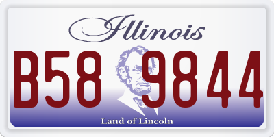 IL license plate B589844