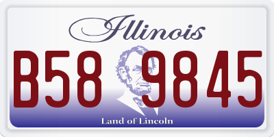 IL license plate B589845
