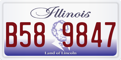 IL license plate B589847