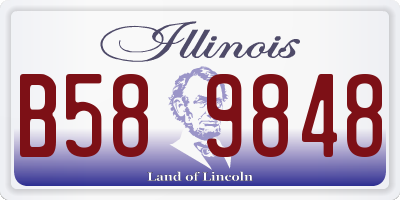 IL license plate B589848