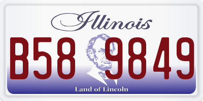 IL license plate B589849
