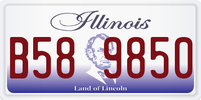 IL license plate B589850