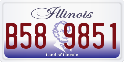 IL license plate B589851