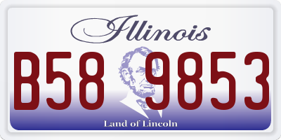 IL license plate B589853