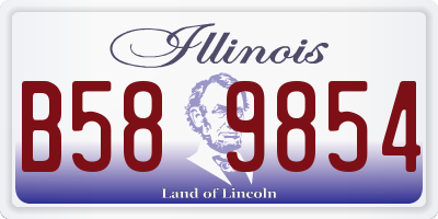 IL license plate B589854
