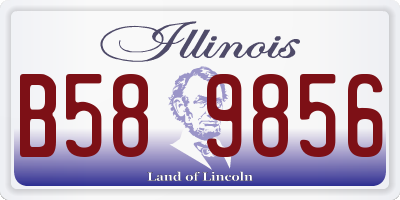 IL license plate B589856