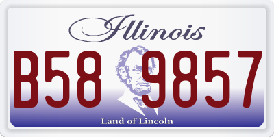 IL license plate B589857