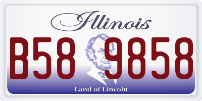 IL license plate B589858