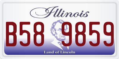IL license plate B589859