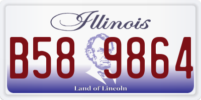 IL license plate B589864