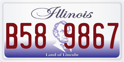 IL license plate B589867