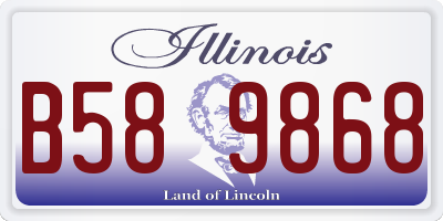 IL license plate B589868
