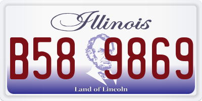 IL license plate B589869