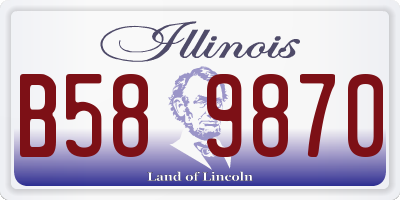 IL license plate B589870