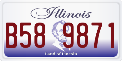 IL license plate B589871