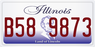 IL license plate B589873