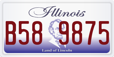IL license plate B589875