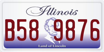 IL license plate B589876