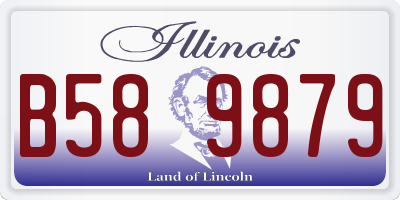 IL license plate B589879