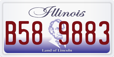 IL license plate B589883
