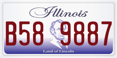 IL license plate B589887