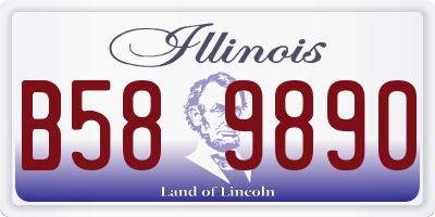 IL license plate B589890