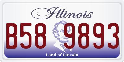 IL license plate B589893