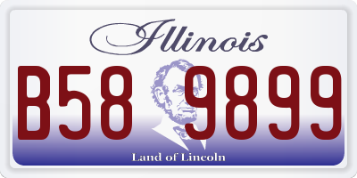 IL license plate B589899