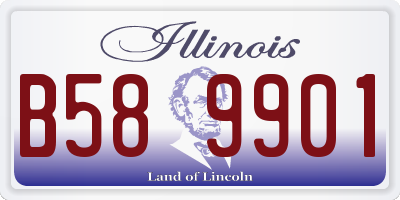 IL license plate B589901