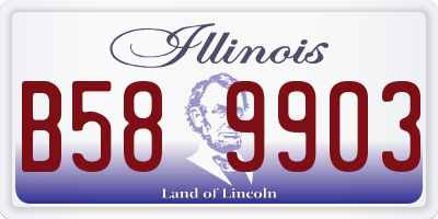 IL license plate B589903