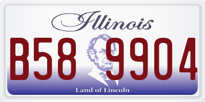IL license plate B589904